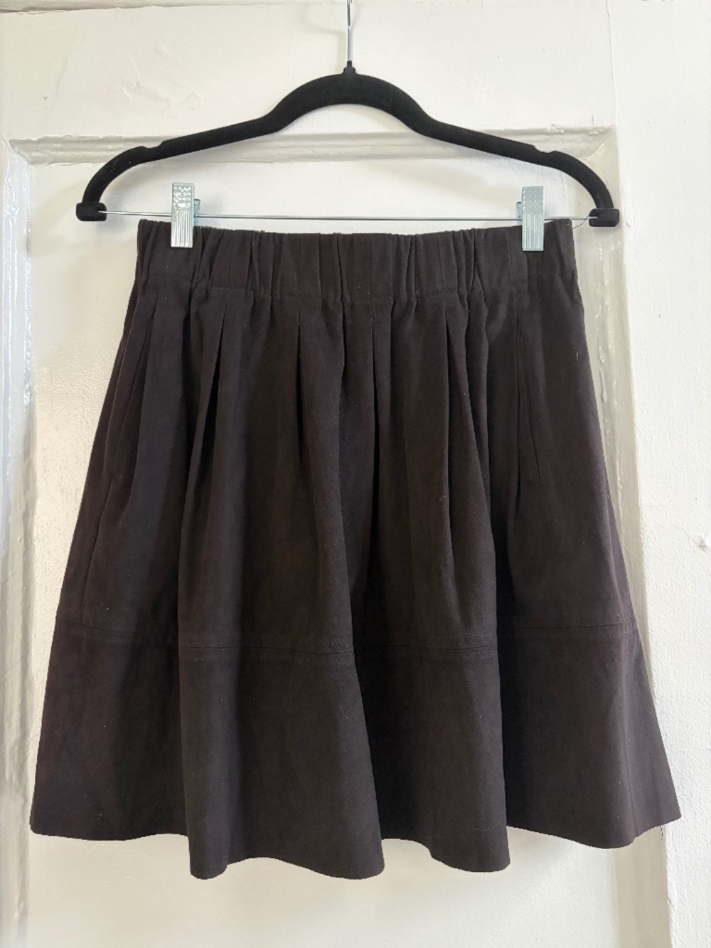 Go-to black suede skirt